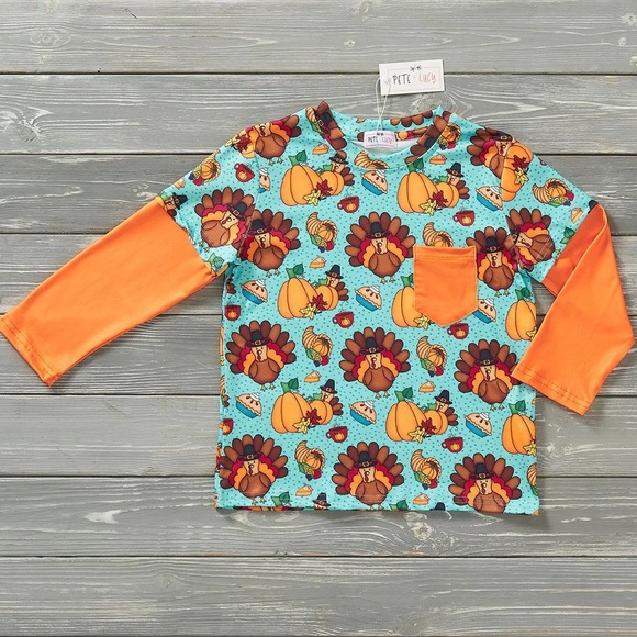 Pete & Lucy Other - Pete‎ & Lucy Give Thanks Toddler Boy Long Sleeve Shirt Size 4T